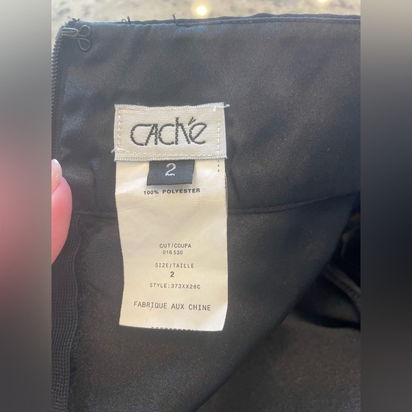 Women’s Y2K Cache  Black Halter Dress with Jewel Detail size 2 - Picture 5 of 8